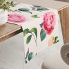 Biante Bavlnený behúň na stôl Sandra SA-715 Veľké ružovočervené pivonky na smotanovom 45x140 cm