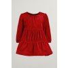 ŠATY GANT TIERED VELOUR DRESS RUBY RED