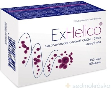 ExHelico s kmeňom kvasiniek Saccharomyces boulardii 60 kapsúl 60 kapsúl