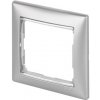 Legrand VALENA rám.1x (770351) hliník/strieb. prúžok