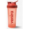 VENIRA shaker PRO s pútkom, svetlo červený, 600 ml 600 ml