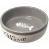 Miska Magic Cat keramická biela/šedá Meow 13,4x4cm 170ml