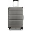 Rozšíriteľný cestovný ABS+PC kufor Kono - sivý - 89 L