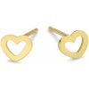 CO88 oceľové náušnice srdiečka C88CE-70310