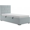 Blanar Posteľ 90x200 TROJA nohy chróm N31/aston 17 čalúnené 97 cm x 115 cm x 212 cm