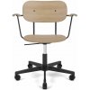 Audo Copenhagen Kancelárska stolička Co Task Chair s podrúčkami, black/natural oak