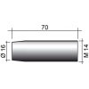 Hubica MIG 250A M14 niklovaná /145.D011-ZVAR/ 70mm/16mm/kónická