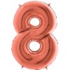 Balón narodeninový číslo 8 maxi - rose gold