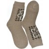 Dámske svetlohnedé termo ponožky Cozy-Pattern