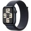 Apple Watch SE (2024) GPS 40mm Temne atramentové hliníkové telo - Atramentovo fialový prevliekací remienok