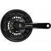 SHIMANO Kľuky 6/7/8 rýchlostné Shimano Tourney FC-TY501 so 170 mm kľukou 48 x 38 x 28T - čierna
