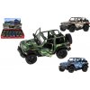 Teddies Auto Kinsmart Jeep Wrangler Camo Edition kov/plast 13cm, 3 farby, na spätné natiahnutie