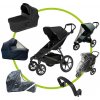 Akčný set Thule Urban Glide 4-wheel Black + vanička + pláštenka Emitex + madlo + pláštenka na vaničku Emitex + moskytiéra Zopa na vaničku a športiak