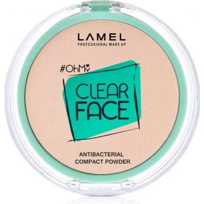 LAMEL OhMy Clear Face kompaktný púder s antibakteriálnou prísadou 405 Sand Beige 6 g