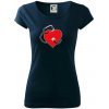 Internista srdce - Dámske tričko Pure - 3XL ( Tmavomodrá (veľmi tmavá - skoro čierna) )