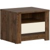BRW Nočný stolík RUSO KOM1S dub april/čierny mat drevo 54.5 cm x 43.5 cm x 45.5 cm