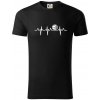 EKG basketbal - Tričko z organickej bavlny - 3XL ( Čierna )