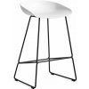 HAY Barová stolička AAS 38 Low Black Powder Coated, white