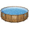 Bazén Bestway® Power Steel™, Vista Series, 56725, kartušová filtrácia, rebrík, plachta, dávkovač, 488x122 cm
