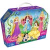 Trefl Puzzle glitter v kufríku - Princezné Disney
