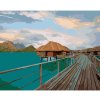 Diamondi Diamantové maľovanie - MALEDIVY - DOMY (DENNIS FRATES) Rámovanie: vypnuté plátno na rám, Rozmer: 40x50 cm