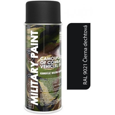 Deco Color Military Paint matná čierna dechtová RAL 9021 400 ml - kamuflážny sprej