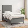 Box spring postel s matrací tmavě šedá 90x200 cm textil Šedá 3141586