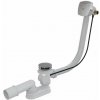 ALCAPLAST Sifón vaňový napúšťací 80cm chróm / plast A564CRM1-80, zátka d70mm guľatá A564CRM1-80