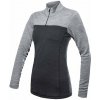 Tričko Sensor Merino Bold zip - Dámske dl. rukáv Anthracite / Cool Grey S