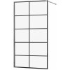 MEXEN/S - KIOTO Sprchová zástena WALK-IN 80x200 cm 8 mm, chróm, čierny vzor 1 800-080-101-01-77