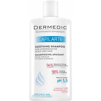 Dermedic - Capilarte - Soothing Shampoo for Hypersensitive Scalp and Hair - Upokojujúci šampón pre citlivú pokožku hlavy - 300ml