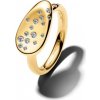 Pozlátený pečatný prsteň PANDORA Essence Ovál so zirkónmi 48 164707C01-48