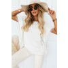 Fashionweek blúzka ľahká a vzdušná v tvare kimona Boho NB-Simone biela