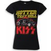 Tričko metal HYBRIS Kiss Hotter Than Hell Čierna