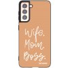 Picasee silikonový černý obal pro Samsung Galaxy S21 5G G991B - Boss Mama
