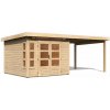 Drevený záhradný domček KASTORF 6 s prístavkom 320 Lanitplast