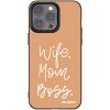 Picasee silikonový černý obal pro Apple iPhone 15 Pro Max - Boss Mama