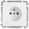 Zásuvka jednonásobná s clonka, bezskrutkové svorky, štúdio biela, ABB Future linear 5519B-A0235784