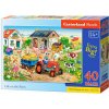 CASTORLAND Puzzle Život na farme MAXI 40 dielikov