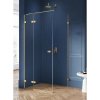 New Trendy EXK-1754 AVEXA GOLD obdĺžnikový sprchový kút 100 x 80 cm, ľavý 100 x 80 cm zlatá