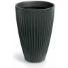 Prosperplast Kvetináč LATIA ROUND HIGH 40 cm čierny granit