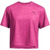 Dámske funkčné tričko s krátkym rukávom Under Armour VANISH ENERGY EMBOSS CROP SS W ružové 1383640-686 - XS