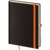 Helma 365 Linajkový zápisník Black Orange A5 (L)