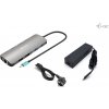 i-Tec USB-C Metal Nano 2x Display Docking Station with PD 100 W + Charger 100W C31NANOHDM2D100