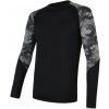 Pánske tričko s dlhým rukávom Sensor Merino Impress black/honeycomb XL