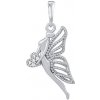 Silvego Strieborný prívesok anjel Auriel s čírymi Brilliance Zirconia PRGPAP0633PS
