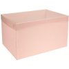 Darčeková krabica s priehľadným vekom 350x250x200 mm, ružová