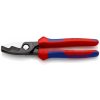 KNIPEX KNIPEX 95 12 200 Nožnice na káble do 70mm² s dvojitou reznou hranou, 200mm, multikomponentné rukoväťe, leštené