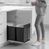 Paradox Výsuvný odpadkový kôš GALANT 350mm - 2 x20L / Čierna