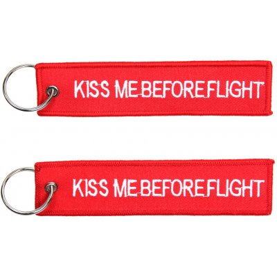 Prívesok na kľúče Fostex Kiss me before flight červený